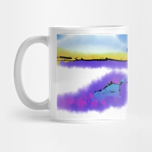 Purple Abstract Beach Mug